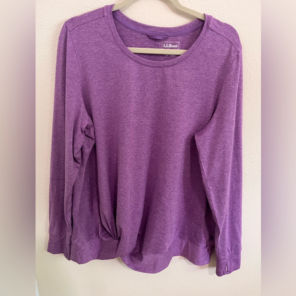 L.L. Bean Purple Long Sleeve Relaxed Top
